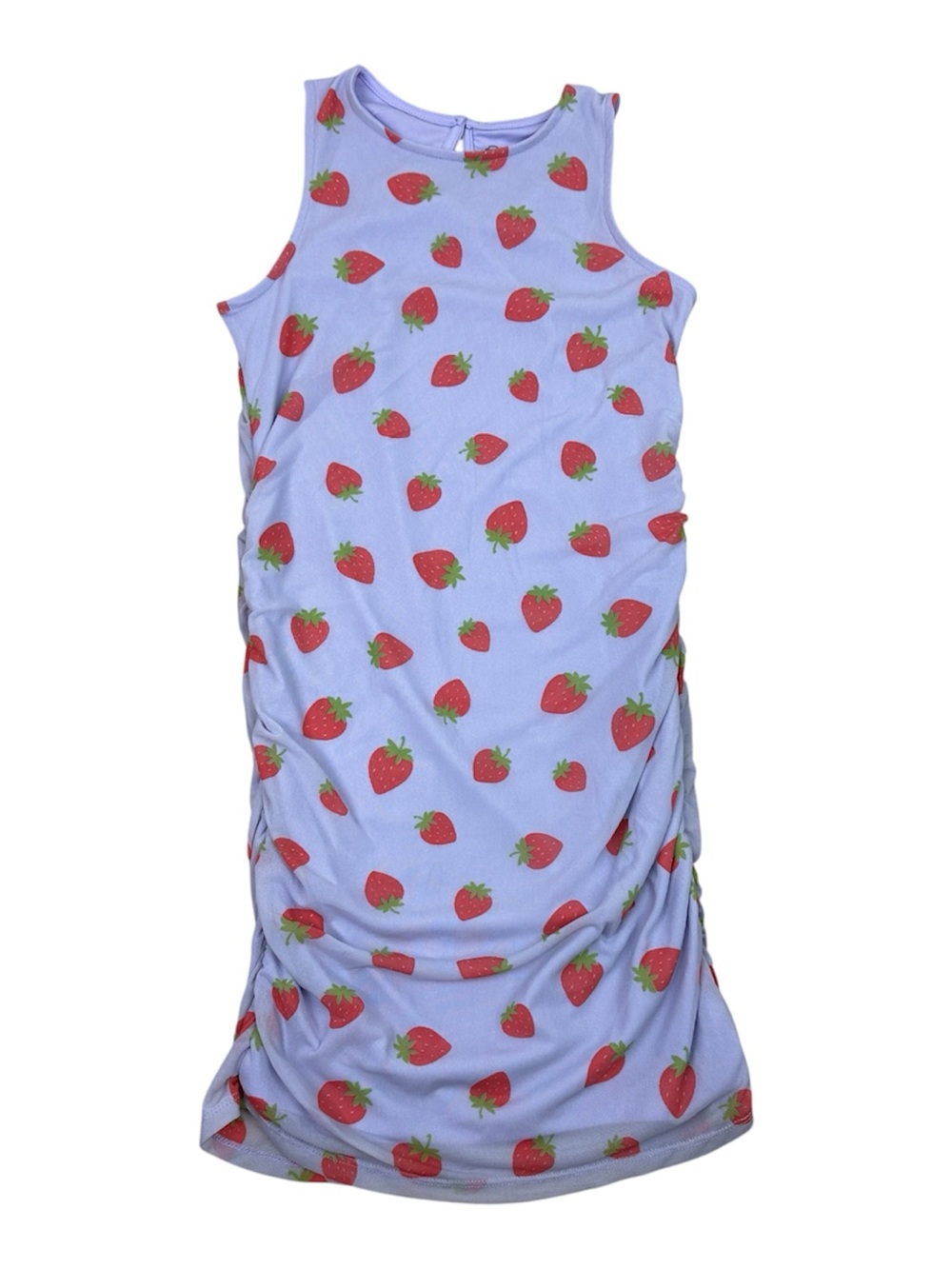 art class Lavender 90’s style Dress with Red Strawberry Print